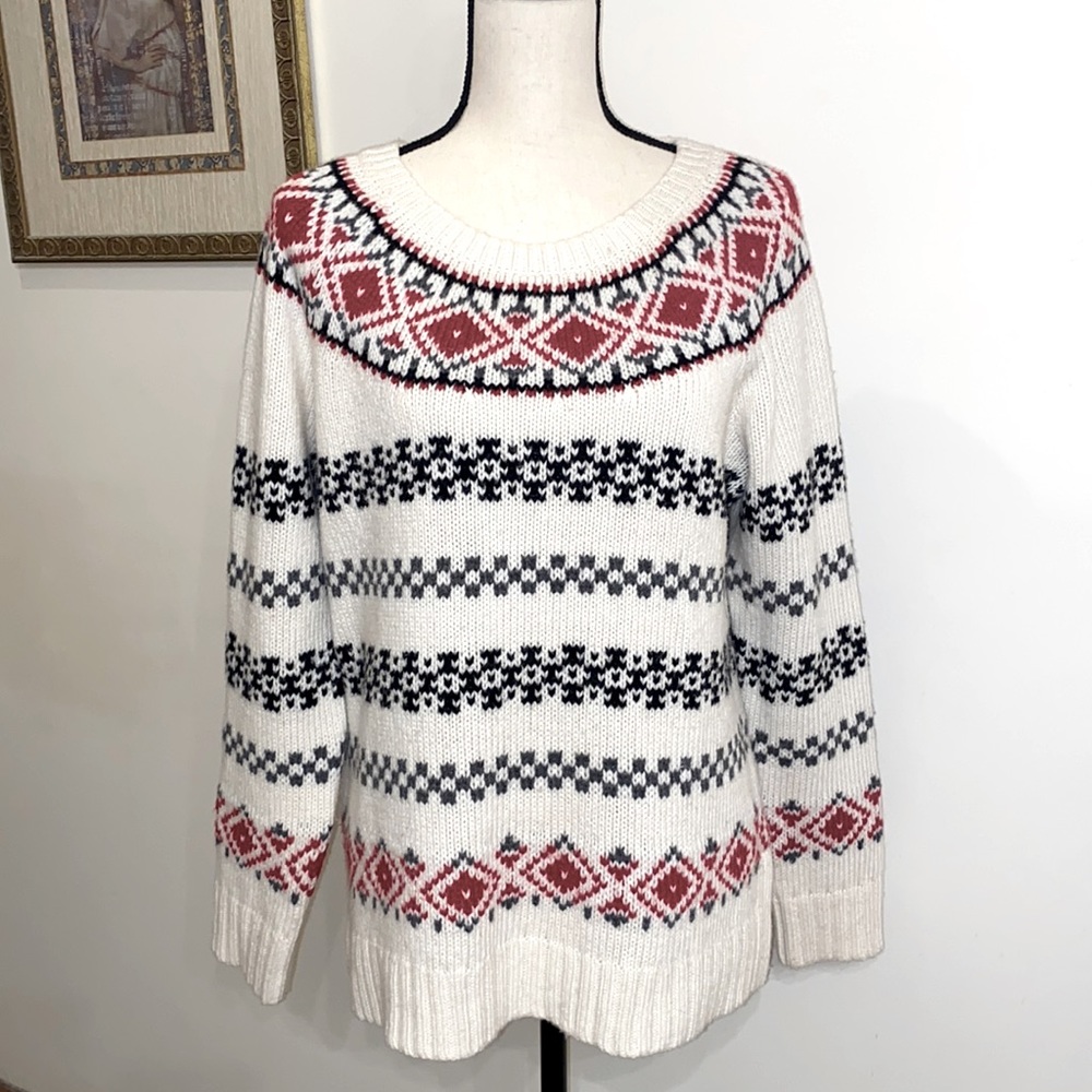 Talbots Fair Isle Sweater Size Large